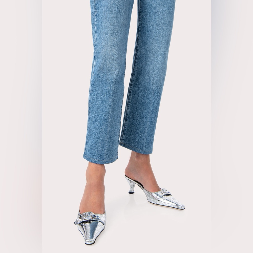 By Far silver Evelyn mules - Picture 2 of 10